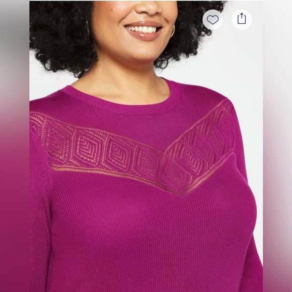 Women's Daniel Rainn Dark Pink Sweater - Picture 4 of 8